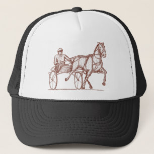 Harness racing engraving trucker hat