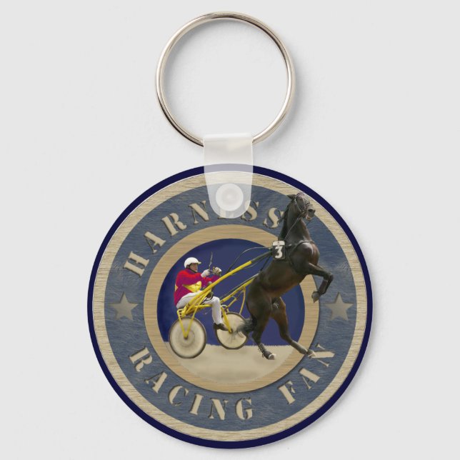 Harness Racing Fan Keychain (Front)