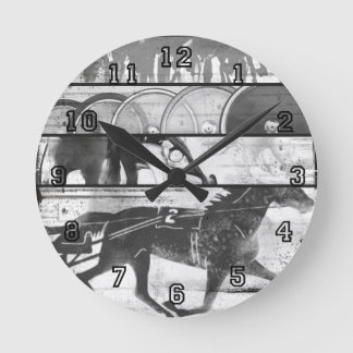 Harness Racing Grunge Round Clock
