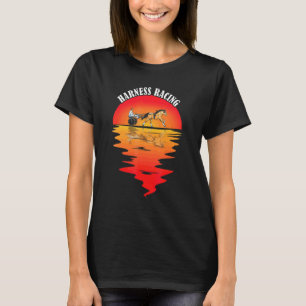 Harness Racing Vintage Sunset Trotting Equitation  T-Shirt
