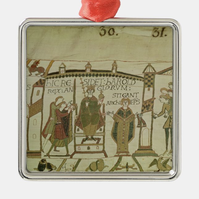 Harold  is offered the crown and the metal ornament (Front)