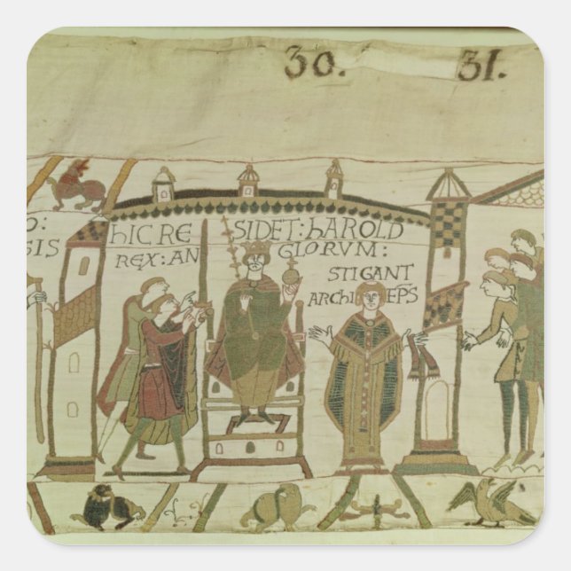 Harold  is offered the crown and the square sticker (Front)