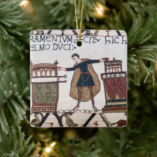 Harold swearing oath on holy relics ceramic ornament (Tree)