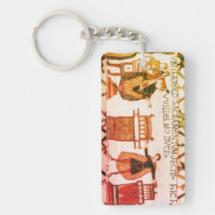 Harold swearing oath on holy relics keychain