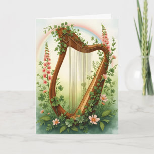 Harp and Foxglove Holiday Card