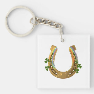 Harp And Shamrocks Keychain