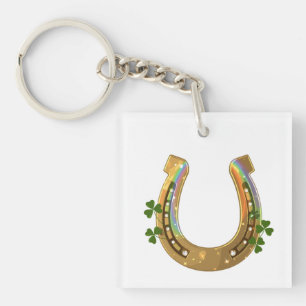Harp And Shamrocks Keychain