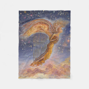 Harp Angel Fleece Throw