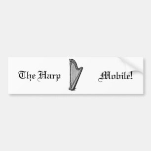 Harp Bumper Sticker