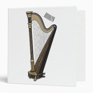 Harp cartoon illustration binder