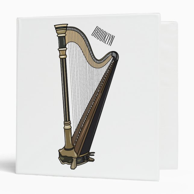 Harp cartoon illustration  binder (Front/Inside)