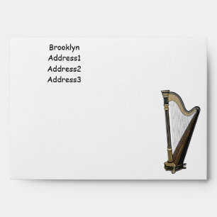 Harp cartoon illustration  envelope