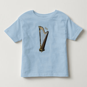 Harp cartoon illustration toddler t-shirt