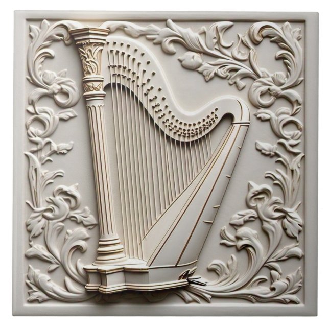 Harp Ceramic Tile (Front)