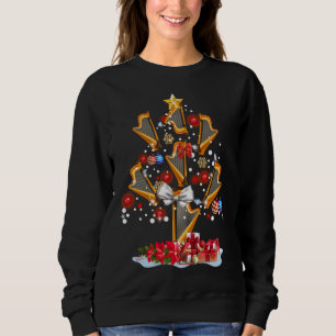Harp Christmas Tree Merry Xmas lights gift Sweatshirt