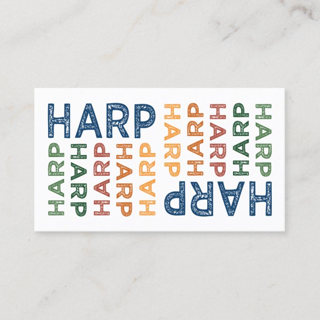 Harp Colourful Business Card (Front)