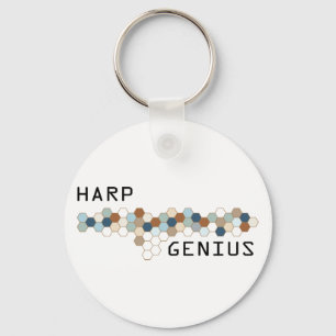 Harp Genius Keychain