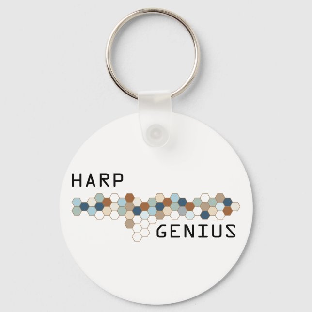 Harp Genius Keychain (Front)
