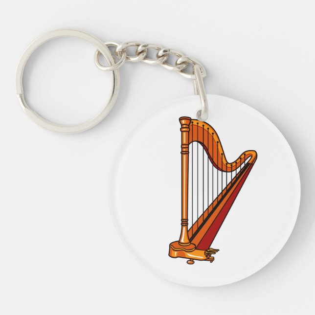 harp graphic pedal.png keychain (Front)