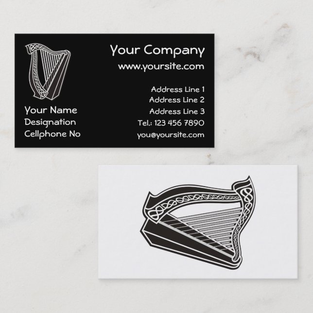 Harp Icon Business Card (Front/Back)
