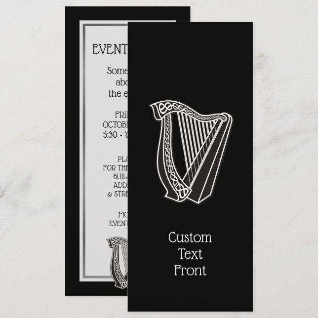 Harp Icon Invitation (Front/Back)