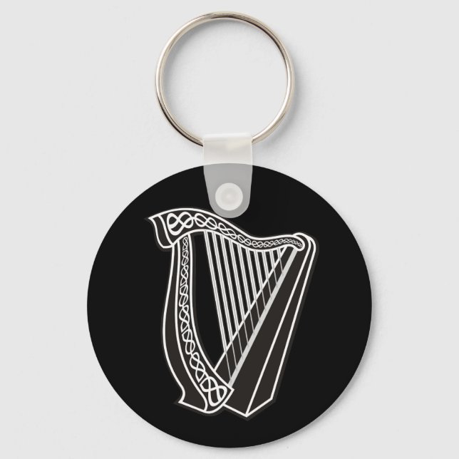 Harp Icon Keychain (Front)