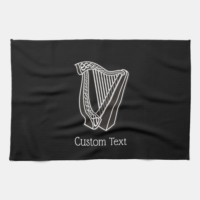 Harp Icon Kitchen Towel (Horizontal)