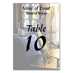 Harp In Music Room Table Number