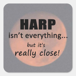 Harp Isn't Everything Square Sticker