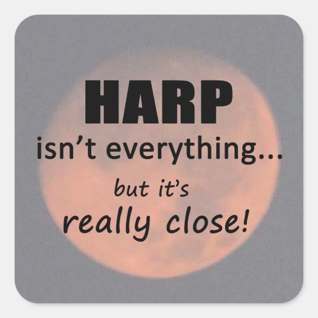 Harp Isn't Everything Square Sticker (Front)