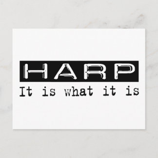 Harp It Is Postcard