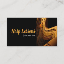 Harp Lessons Music Carte de visite