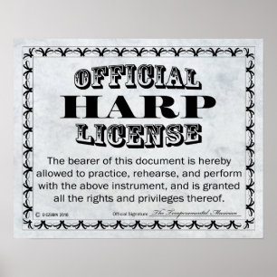 Harp License Poster