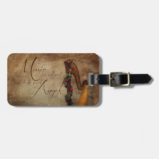 Harp Luggage Tag (Front Horizontal)