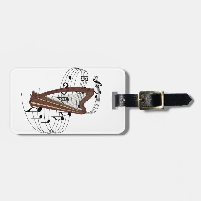 Harp Luggage Tag (Front Horizontal)