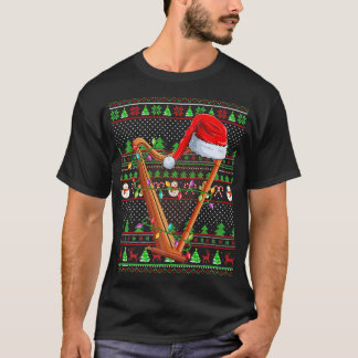 Harp Music Lover Family Matching Ugly Harp Christm T-Shirt