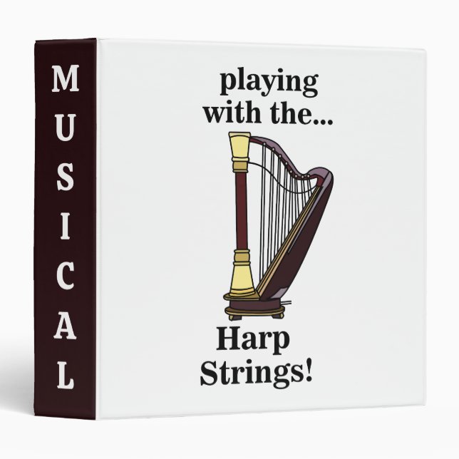 Harp Musical Instrument Harp  Binder (Front/Spine)