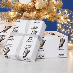 Harp Musical Instrument Harp Wrapping Paper