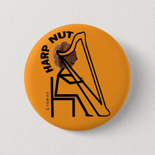 Harp Nut 2 Inch Round Button