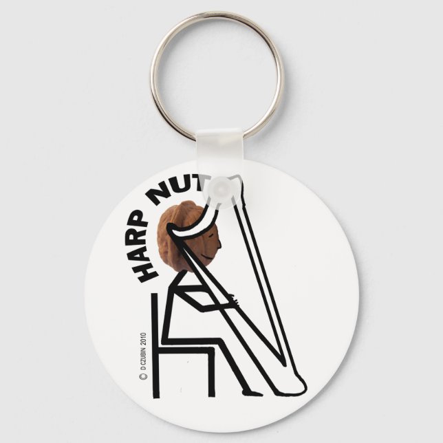 Harp Nut Keychain (Front)