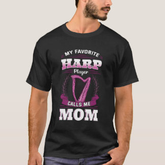 Harp Player Mom Harpist Musician Music Lover Mothe T-Shirt
