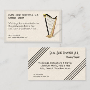 Harp Player Wedding Harpist Musician Business Card