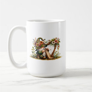 Harp Playing Garden Gnome Coffee Mug