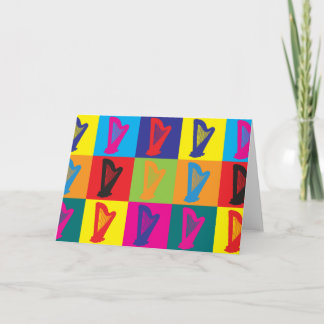 Harp Pop Art Card
