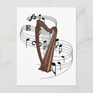 Harp Postcard