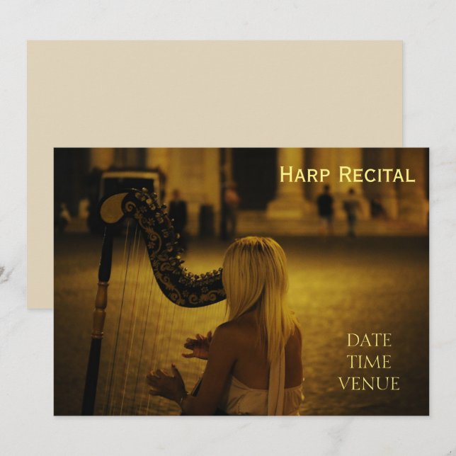 Harp Recital Invitation (Front/Back)