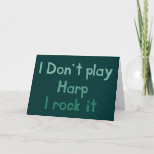 Harp Rock It Greeting Card