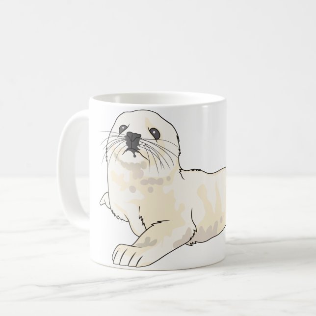 Harp Seal Pup Coffee Mug (Front Left)