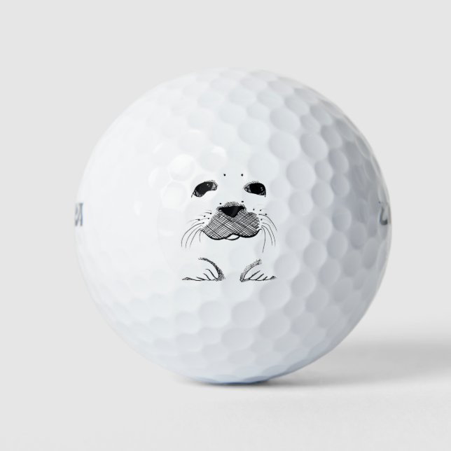 Harp Seal Pup Golf Balls (Front)