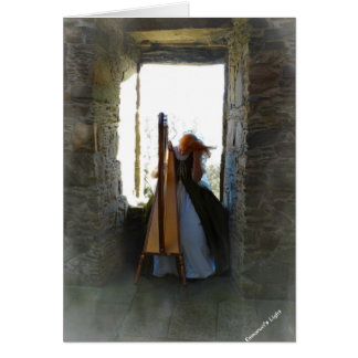 Harpe de la carte vierge passée